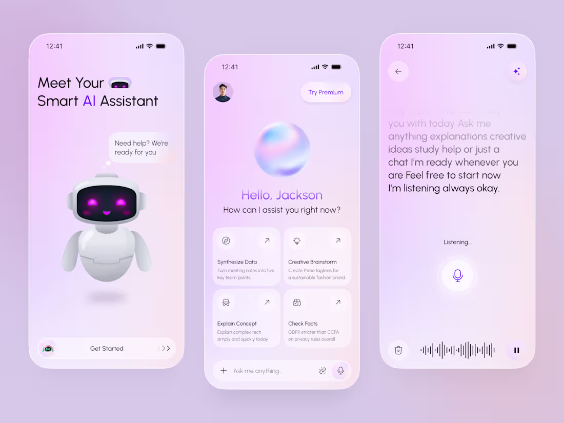 Cover image for AI Chatbot Mobile App Interface