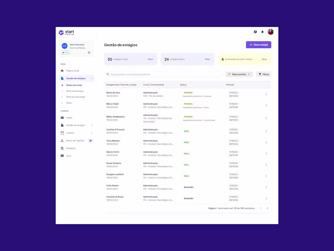 Cover image for Internship Management