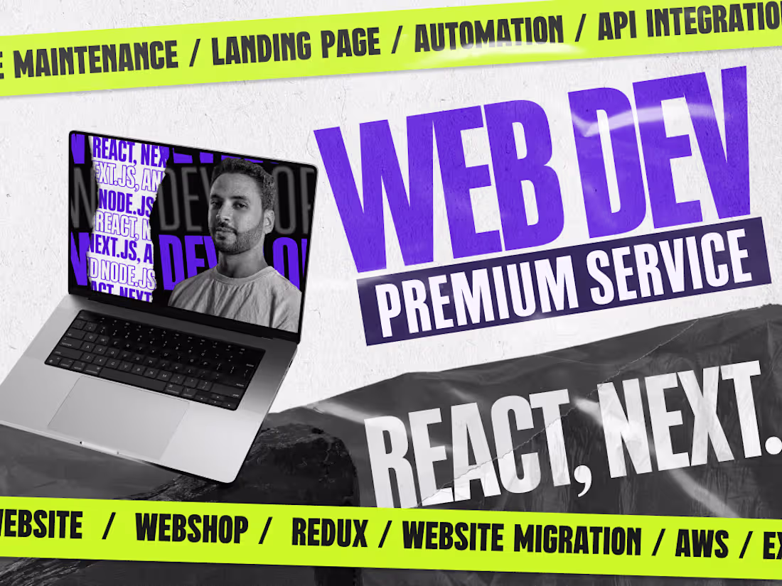 Cover image for I will make web apps using react, nextjs, nodejs or any backend