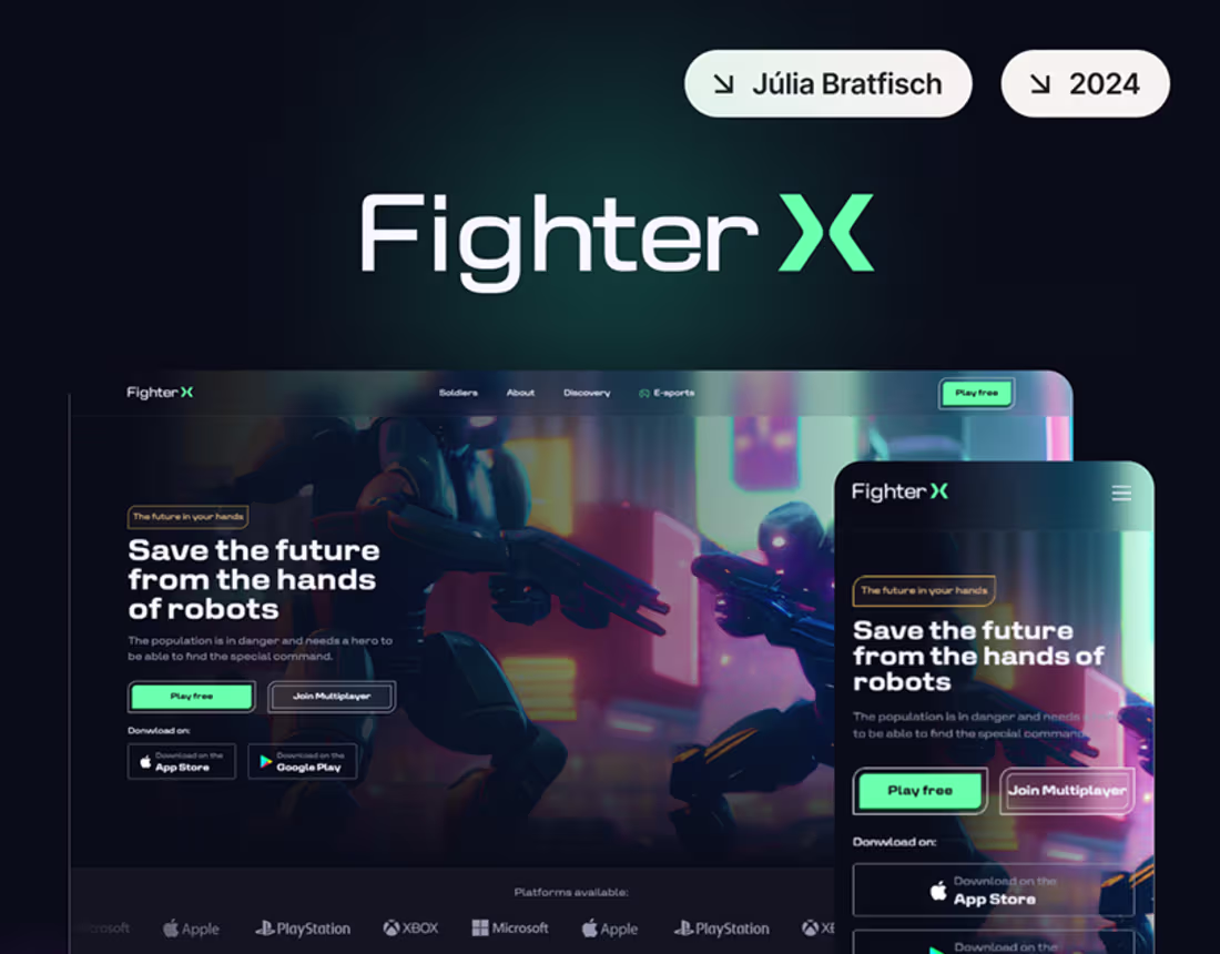 Cover image for Fighter X | Web design