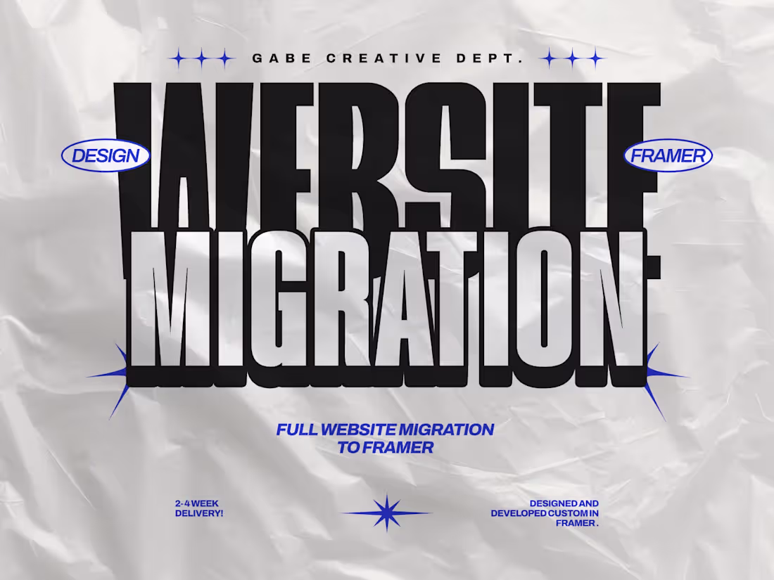 Cover image for Website Migration to Framer
