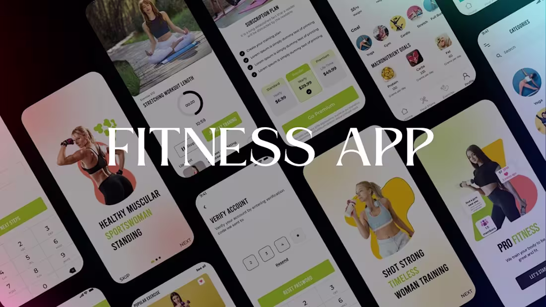 Cover image for fitness mobile app UI Design