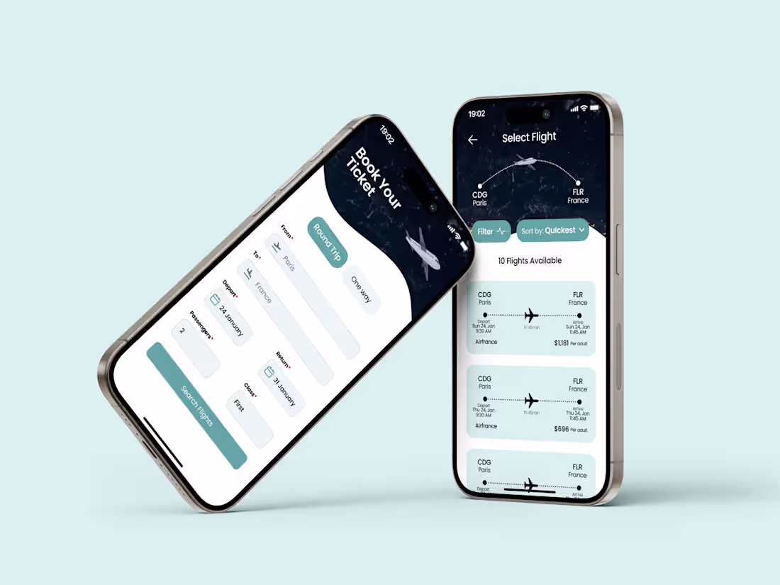 Cover image for Online flight booking app design