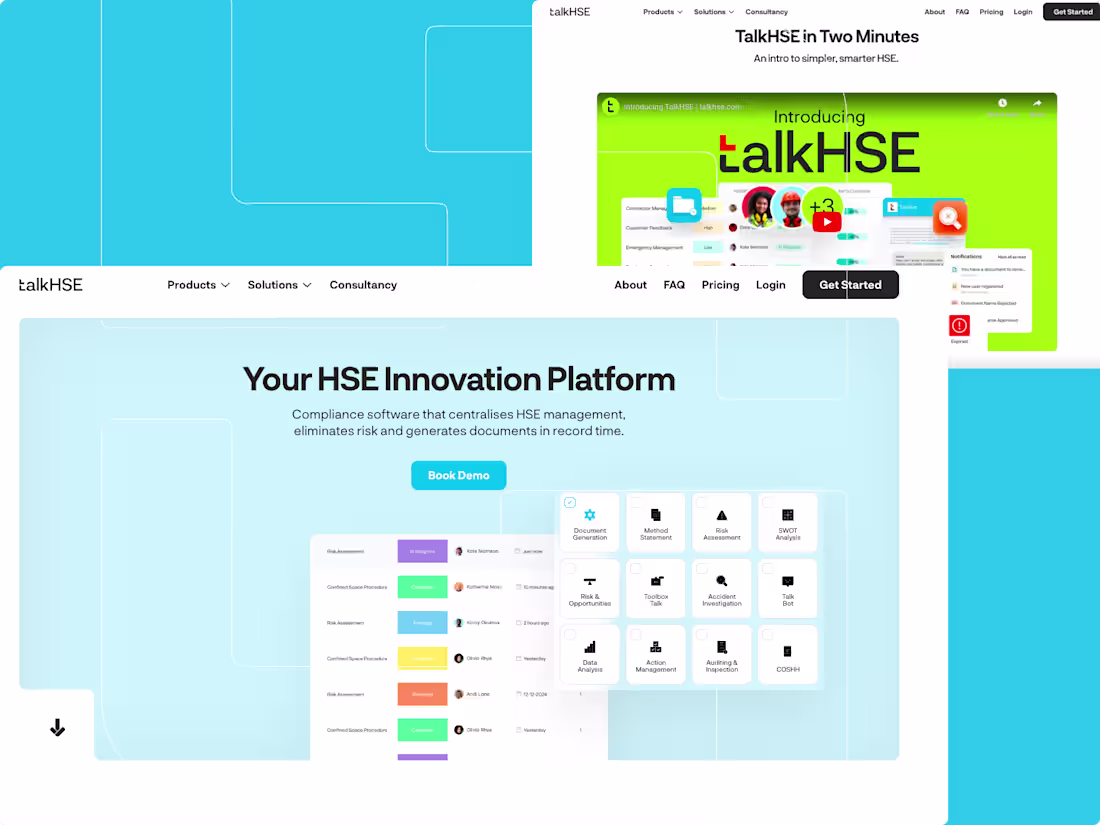 Cover image for TalkHSE – Health & Safety Webflow Website