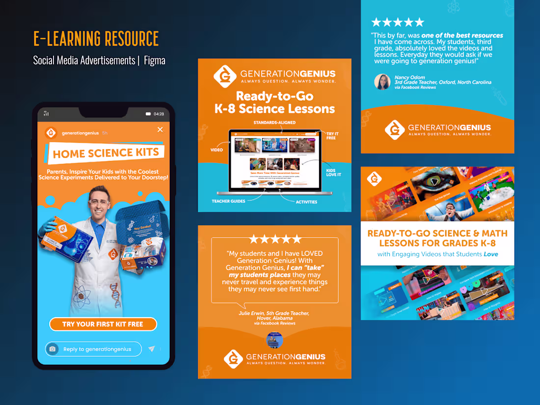 Cover image for Education Platform Social Graphics