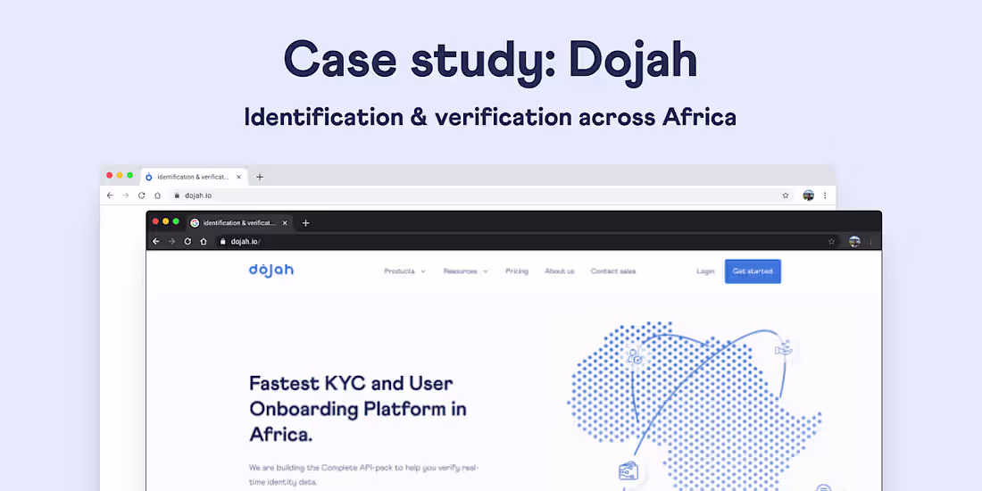 Cover image for Case Study: Redesigning the dojah website
