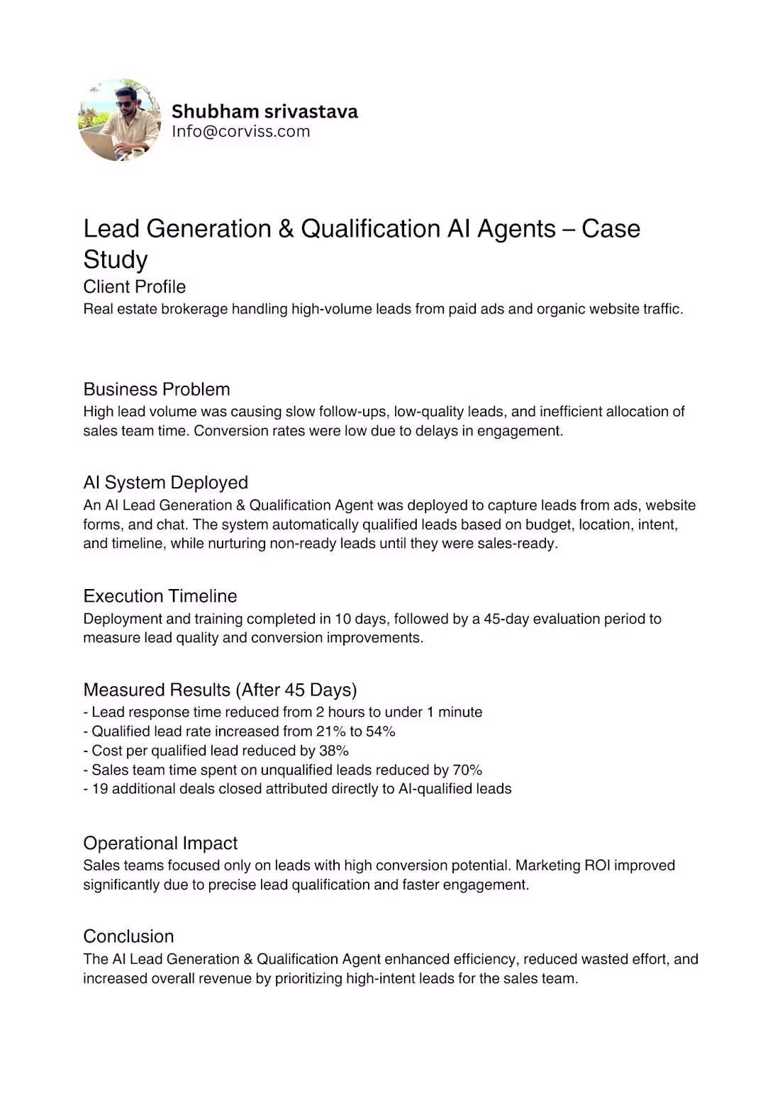 Cover image for Automated Lead Capture & Qualification for Real Estate