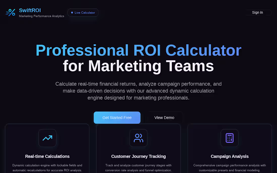 Cover image for Replit-Built Marketing ROI Calculator for Marketing Teams