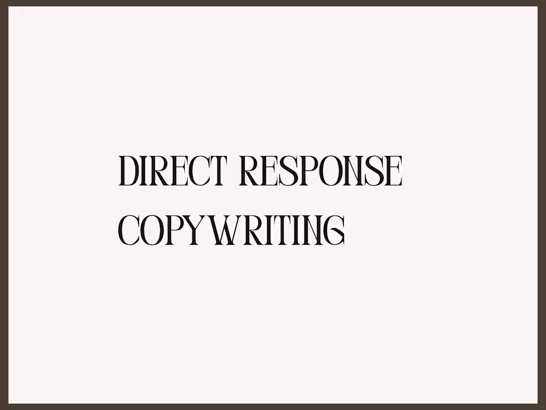 Cover image for Paid Ads Direct Response Copywriting