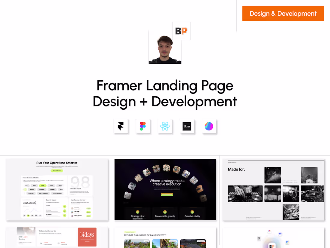 Cover image for Framer • Landing Page Design & Development