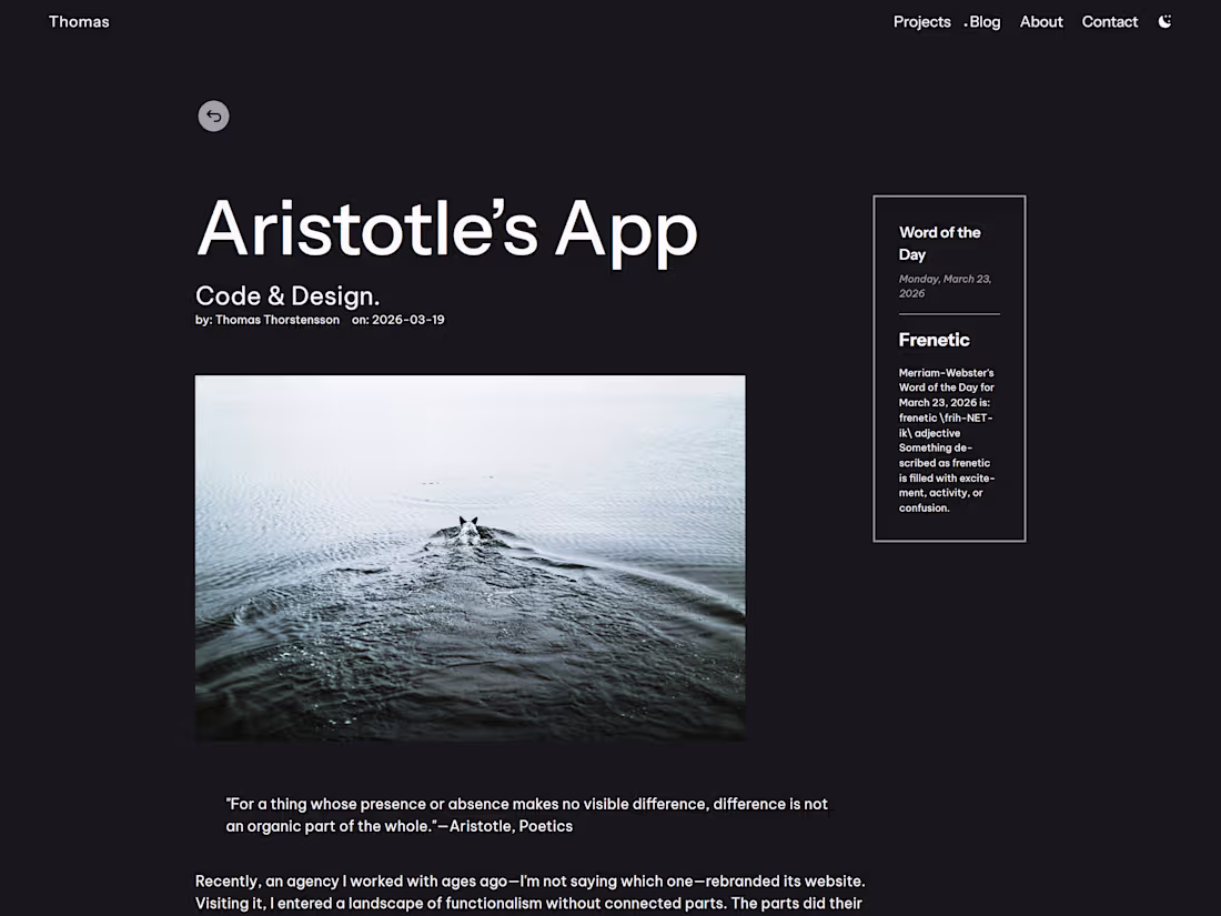 Cover image for 🔥 Aristotle's App
What if we