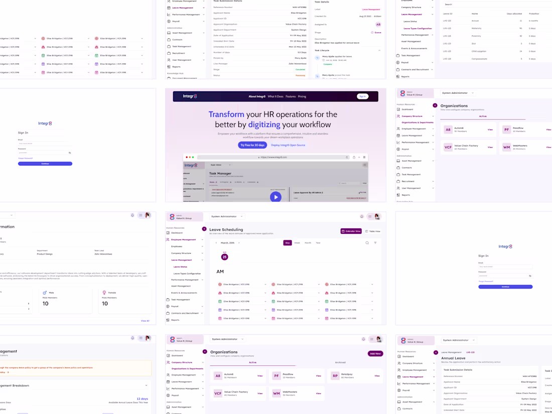 Cover image for Integr8 Human Resource and Management System