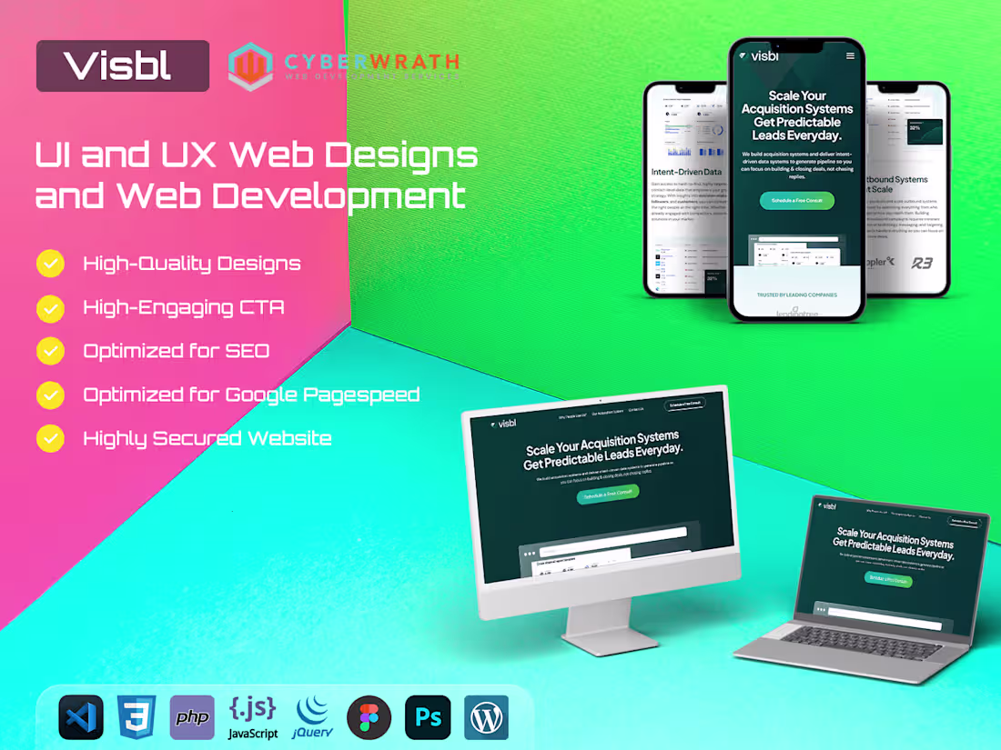 Cover image for Visbl.io - WordPress Website Development and Designs