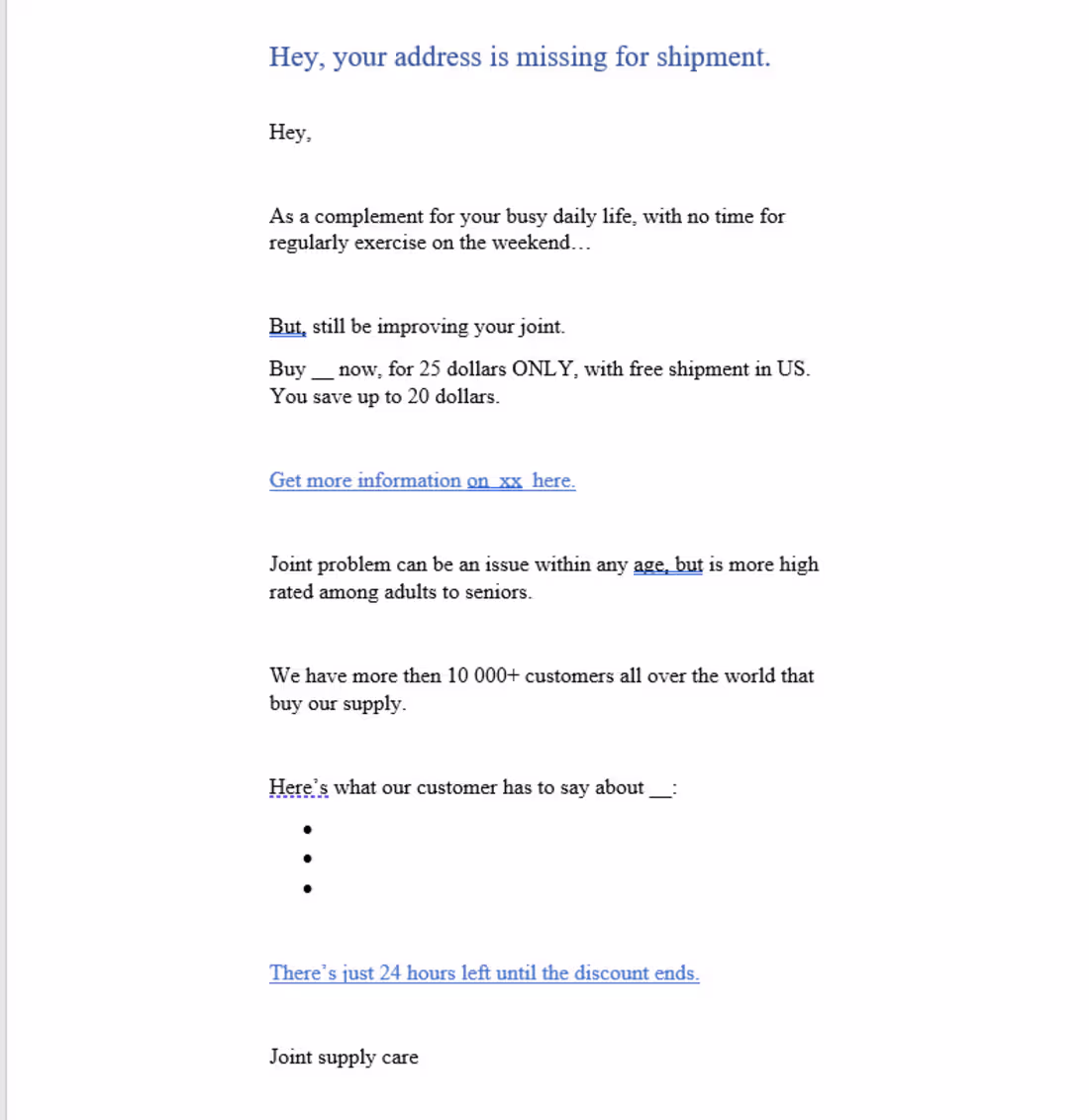 Cover image for copywrite practice Sales sample