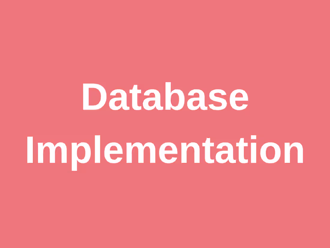 Cover image for Database Implementation