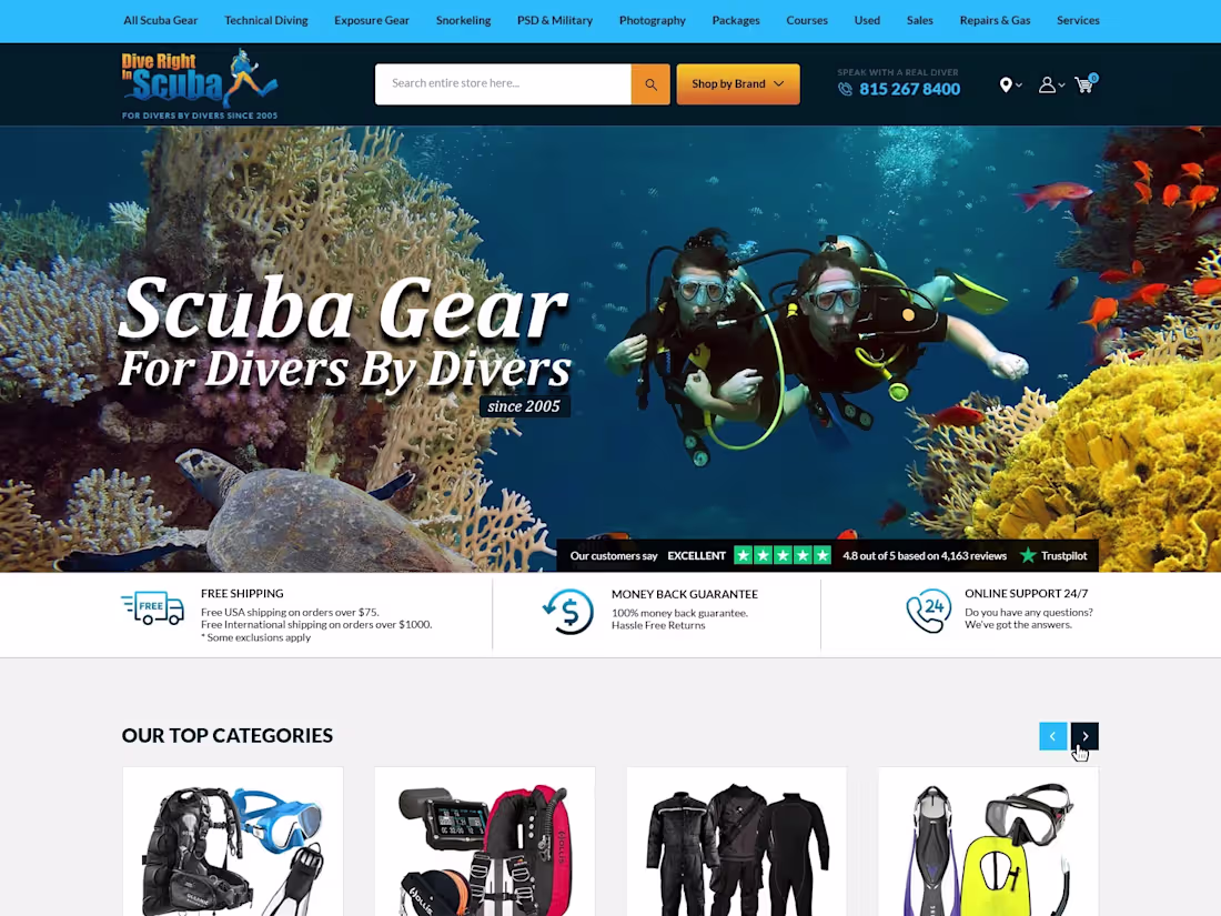 Cover image for Web design for Scuba Diving