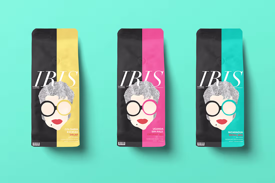Cover image for IRIS Coffee: Conceptual Branding & Packaging :: Behance