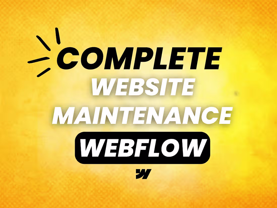 Cover image for Complete webflow site maintenance