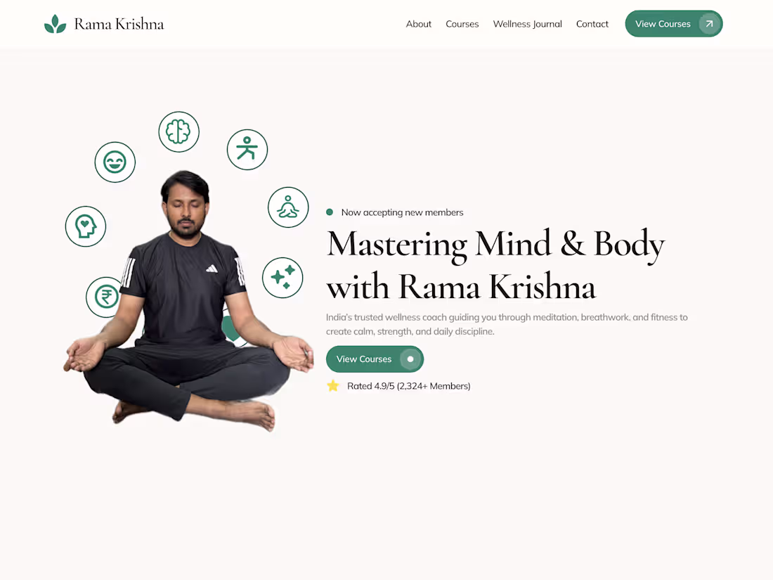 Cover image for Fitness & Wellness Coach Website