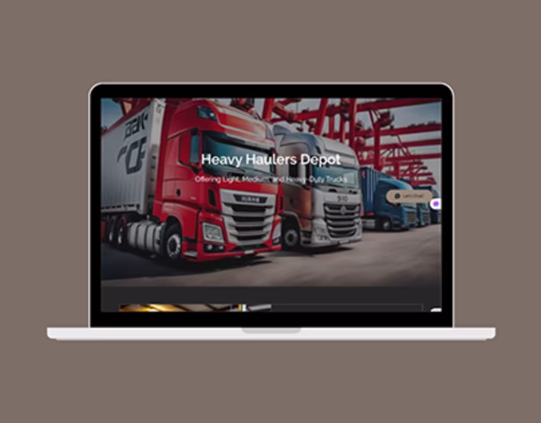 Cover image for truck website design and redesign