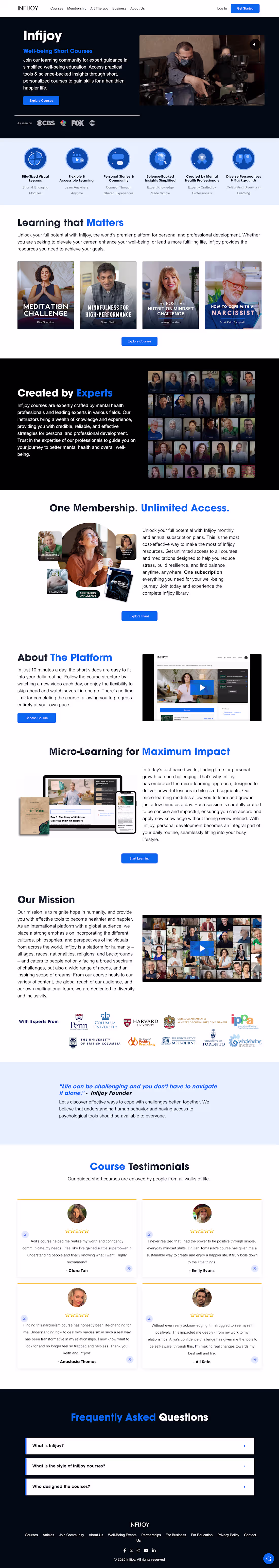 Cover image for Infijoy | Short Well-Being Courses | Online Micro-Learning