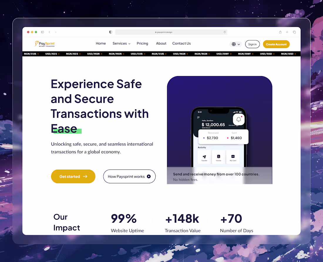 Cover image for PAYSPRINT - Web App Redesign