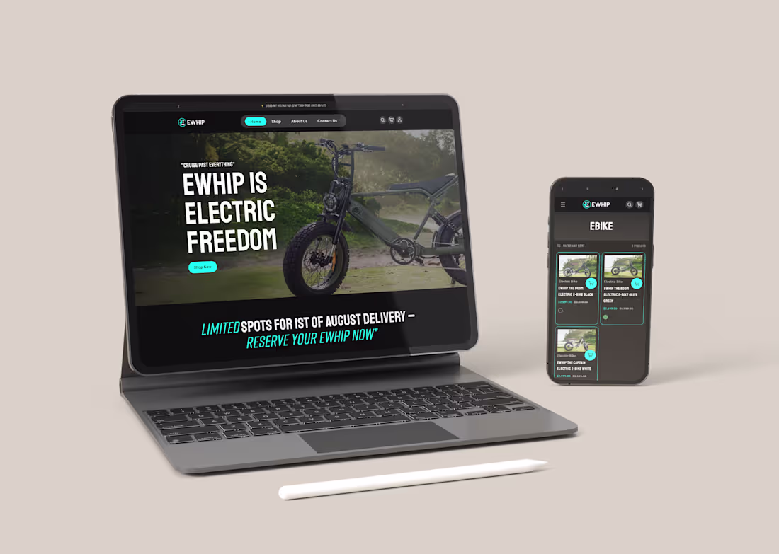 Cover image for UI UX Design With Shopify Development | ewhip.com.au