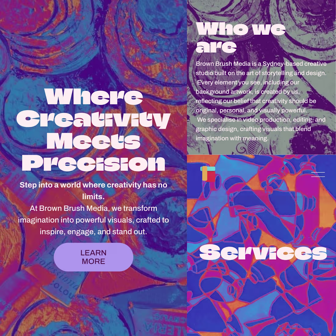 Cover image for My new website is up! www.brownbrushmedia.com.au (https://ww...