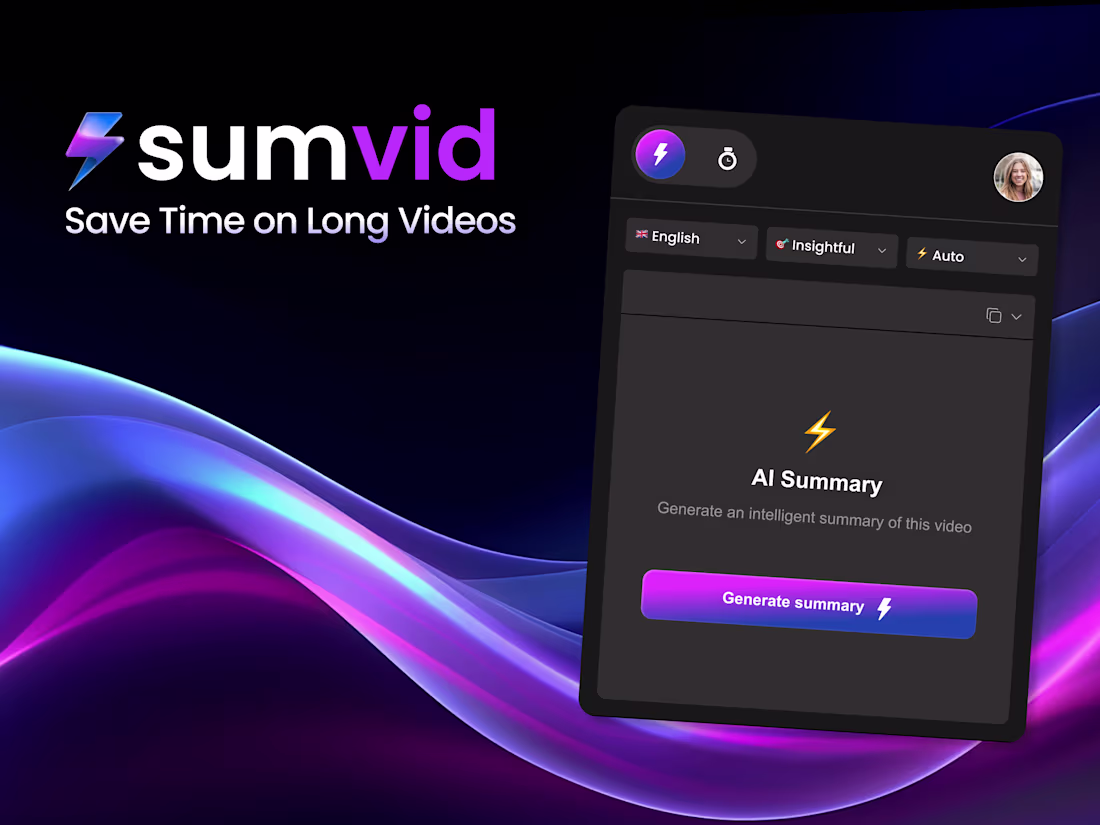 Cover image for Sumvid – Chrome Extension for AI Video Summaries