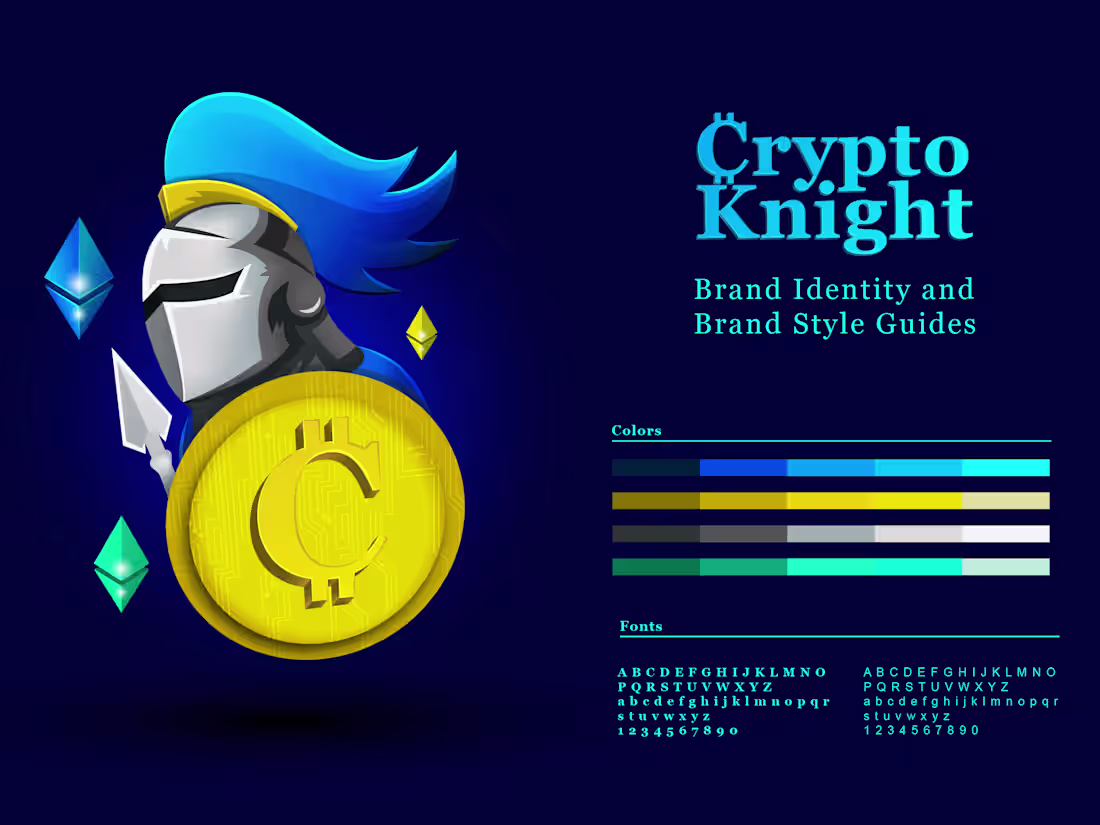 Cover image for Crypto Knight - Brand Identity and Brand Style Guides
