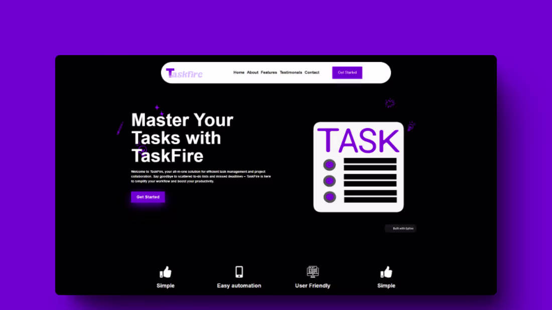 Cover image for TaskFire Task Management System Website