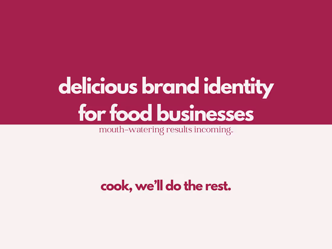 Cover image for Food Design: Brand Identity Package for Food Businesses 👩🏻‍🍳