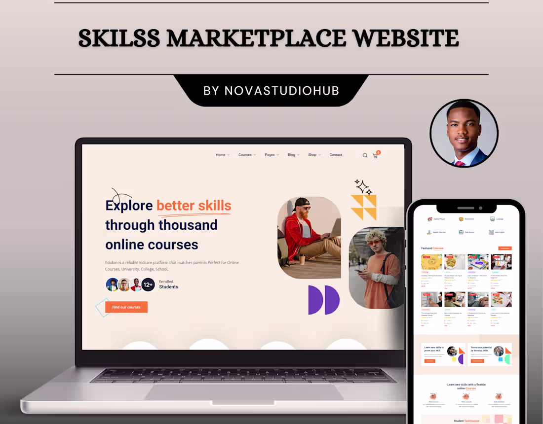 Cover image for SKILLS MARKETPLACE WEBSITE DESIGN