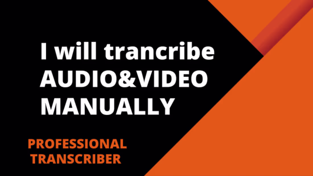 Cover image for I will provide professional transcription services I will trans…