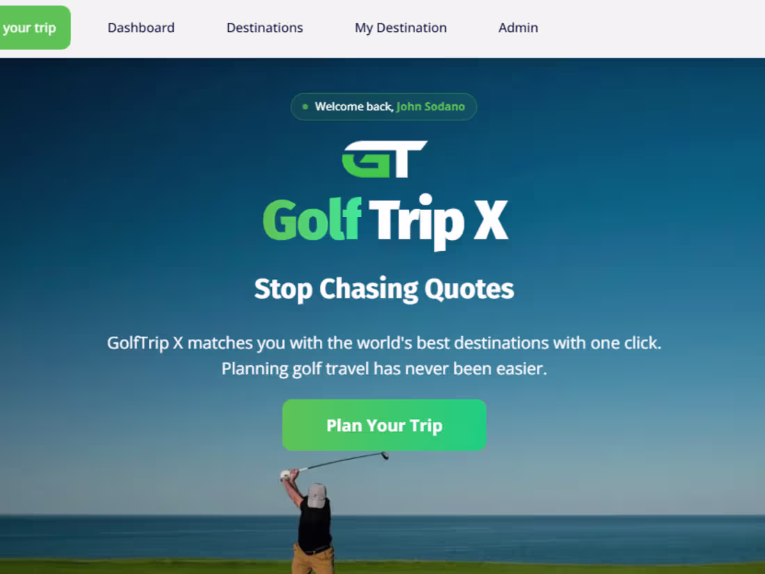 Cover image for Goal: For GolfTripX.ai (http://GolfTripX.ai), the aim was to...
