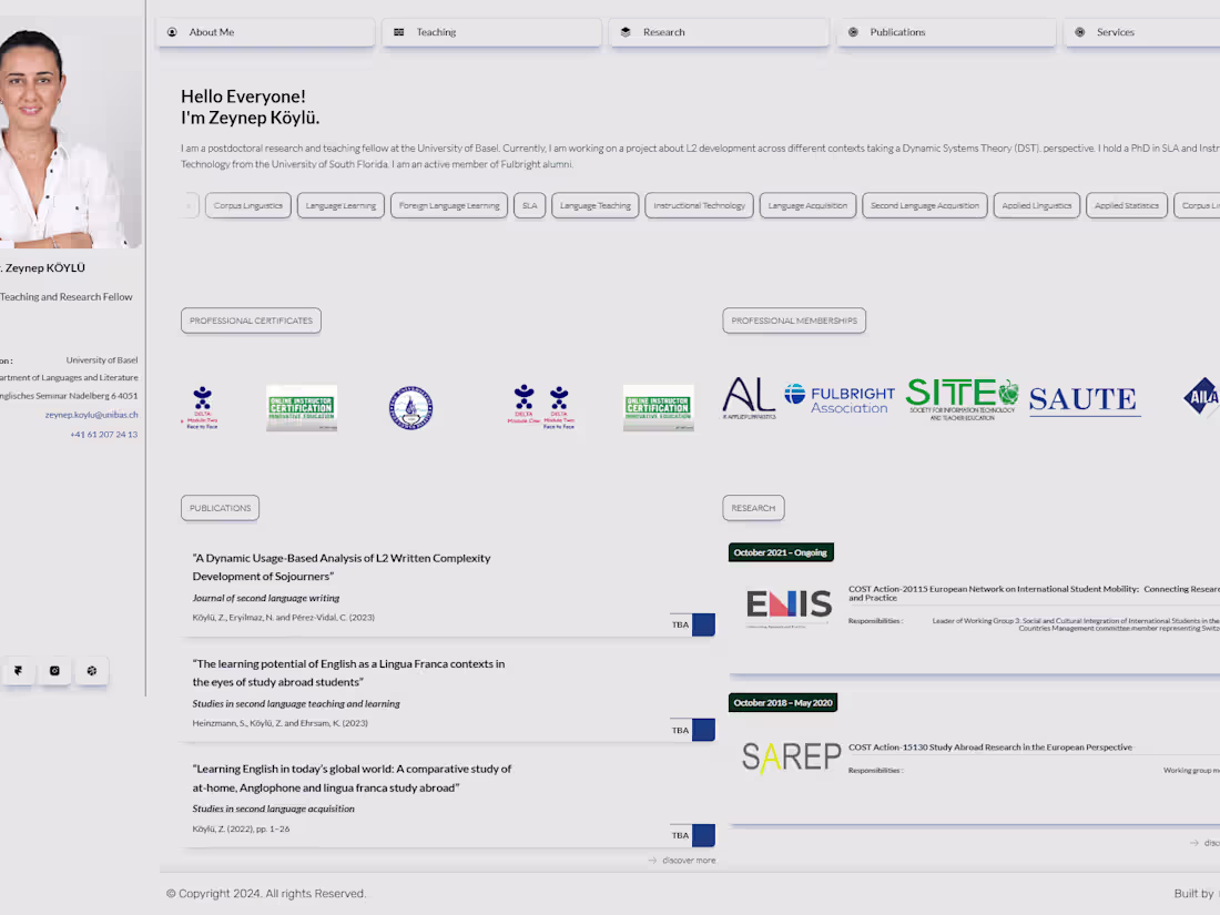 Cover image for Zeynep Koylu | Portfolio Website