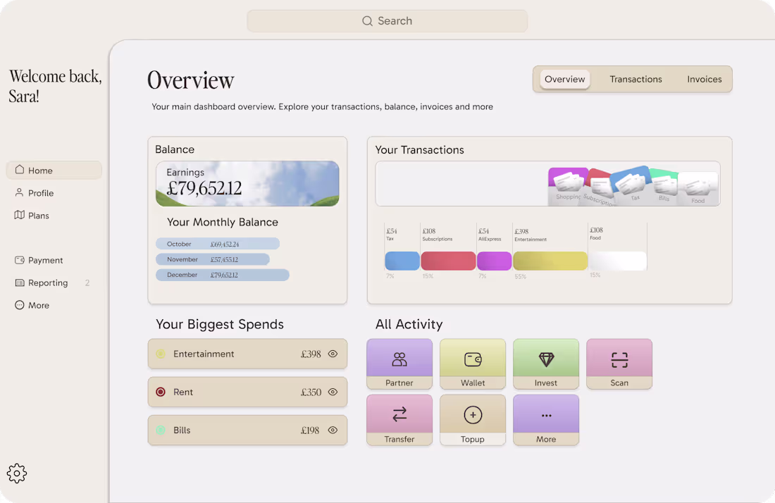 Cover image for Design of Dash - Financial Dashboard