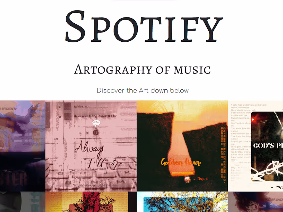 Cover image for Spotify- Artography of Music