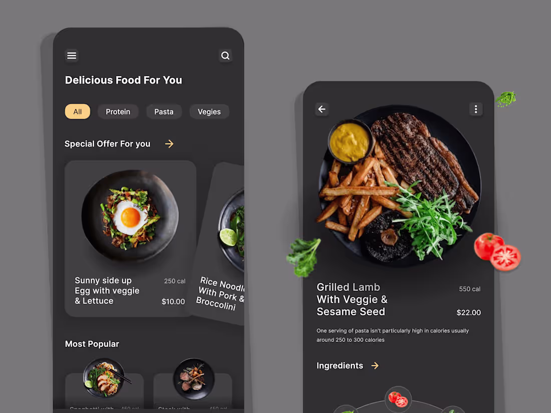 Cover image for Mobile app design for Hive Luxury Restaurant App
