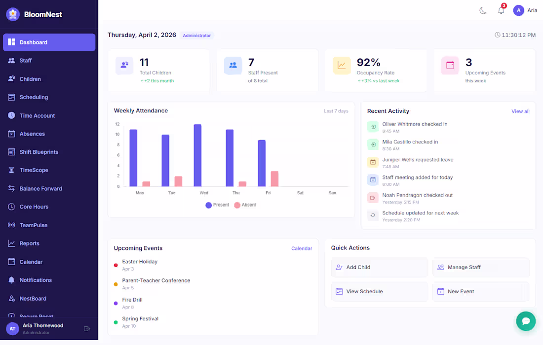 Cover image for 🌸 BloomNest — Childcare &