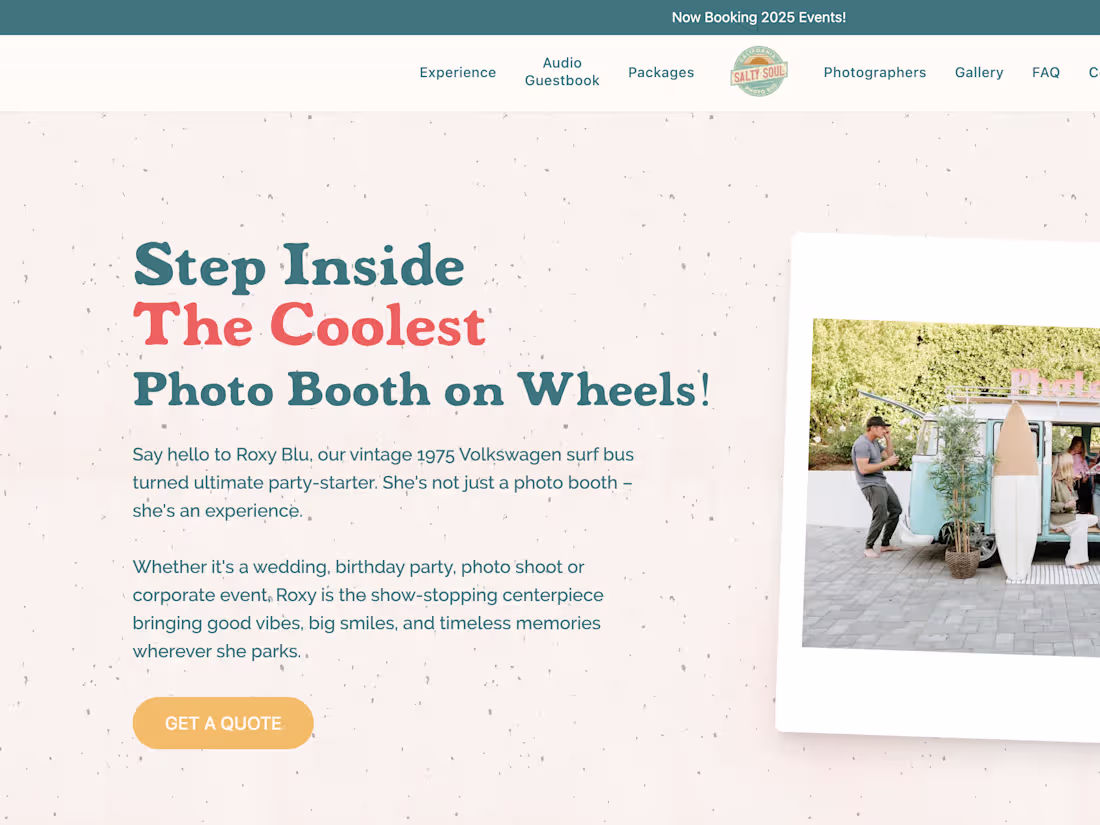 Cover image for Salty Soul Photo Bus | Vintage VW Photo Booth in Southern Calif…