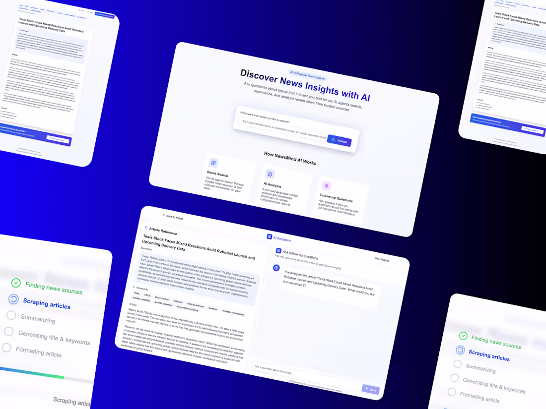 Cover image for News Mind AI – Multi Agent AI News Engine
