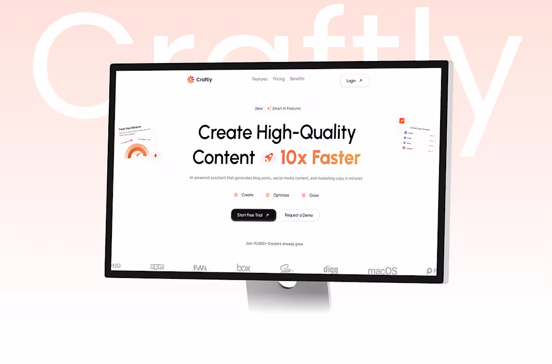 Cover image for SaaS Landing Page Design , UI/UX - Modern & Clean