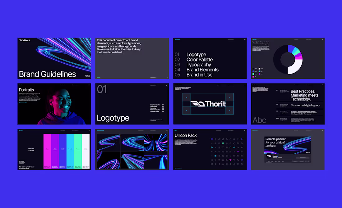 Cover image for Thorit – Bold Brand Identity & Website for a Marketing Agency