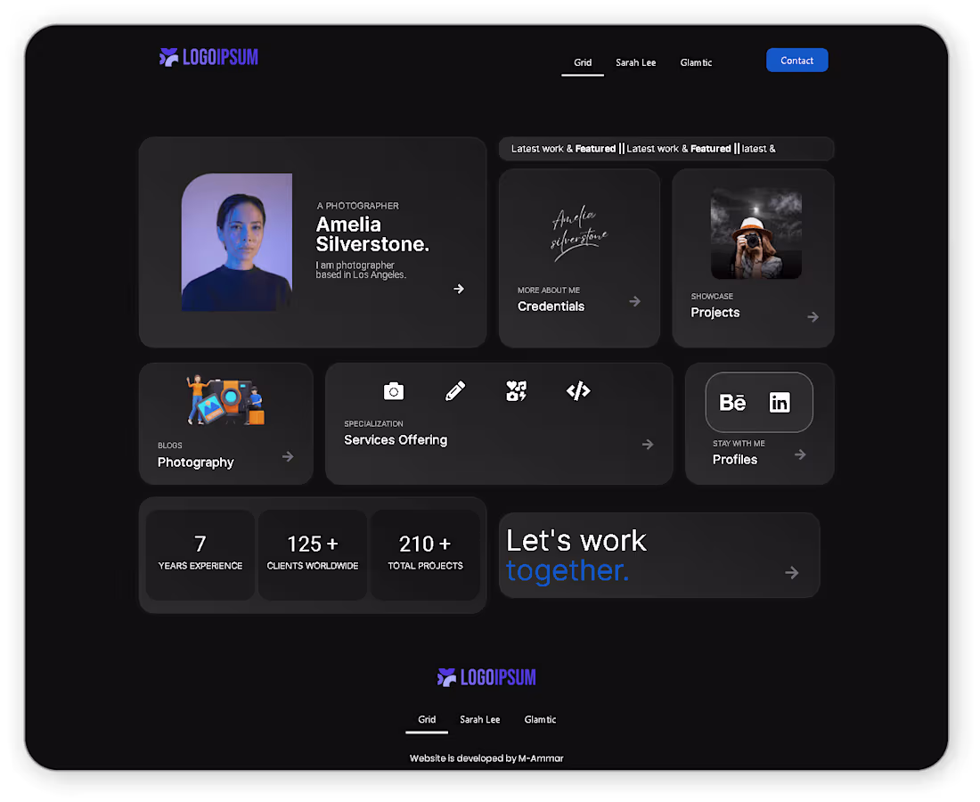 Cover image for Trendy one-page WordPress website portfolio | WordPress website