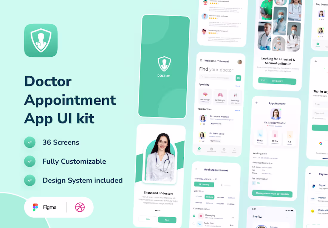 Cover image for Doctor Appointment App Ui Kit