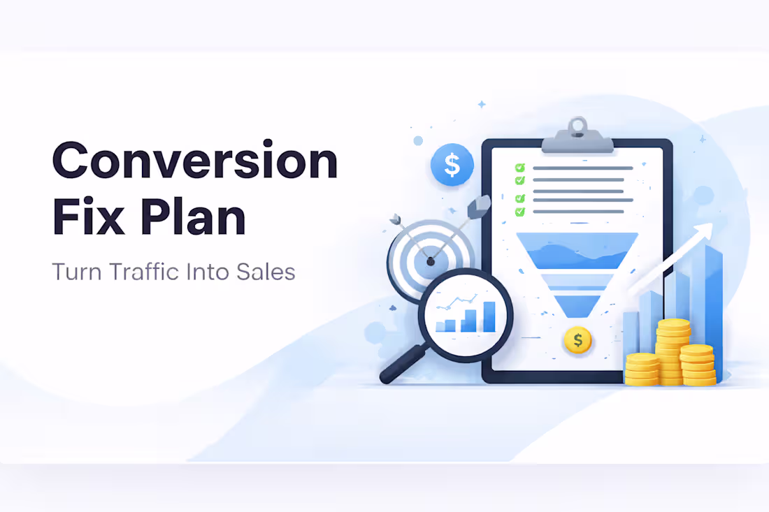 Cover image for Conversion Fix Plan: Turn Traffic Into Sales