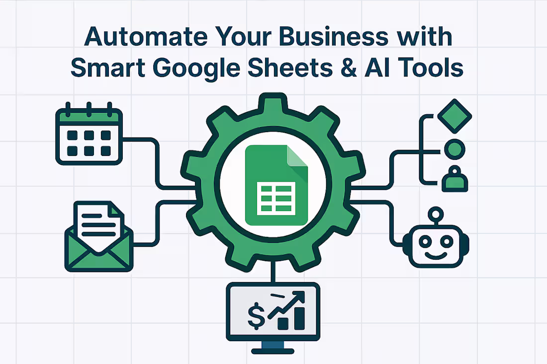 Cover image for "Automate Your Business with Smart Google Sheets & AI Tools"