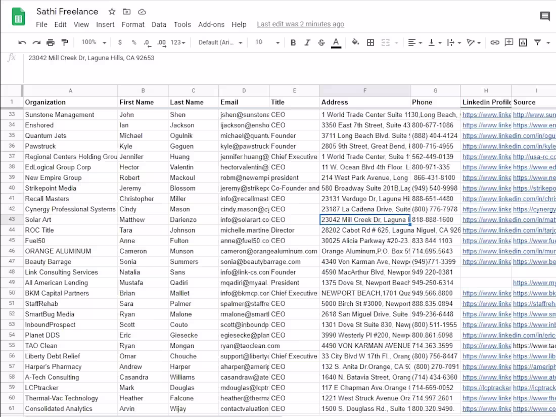 Cover image for Lead Generation and data entry