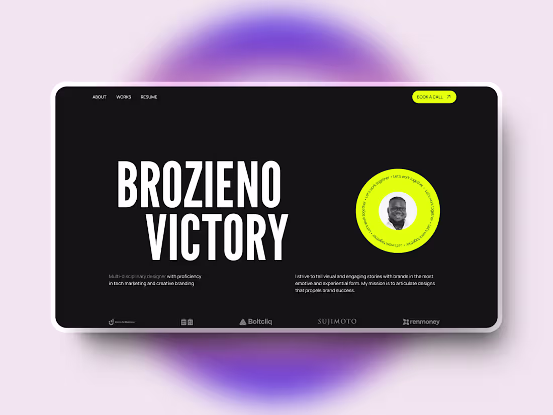 Cover image for Portfolio site for a Brand Designer - Design and Build